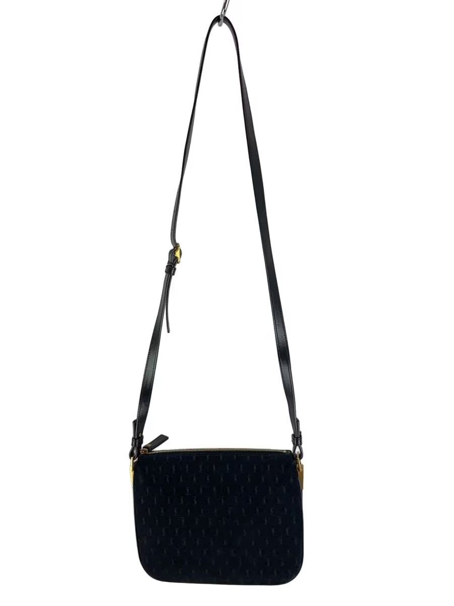 SAINT LAURENT Shoulder Bag Suede BLK Monogram GAB 585541 0619