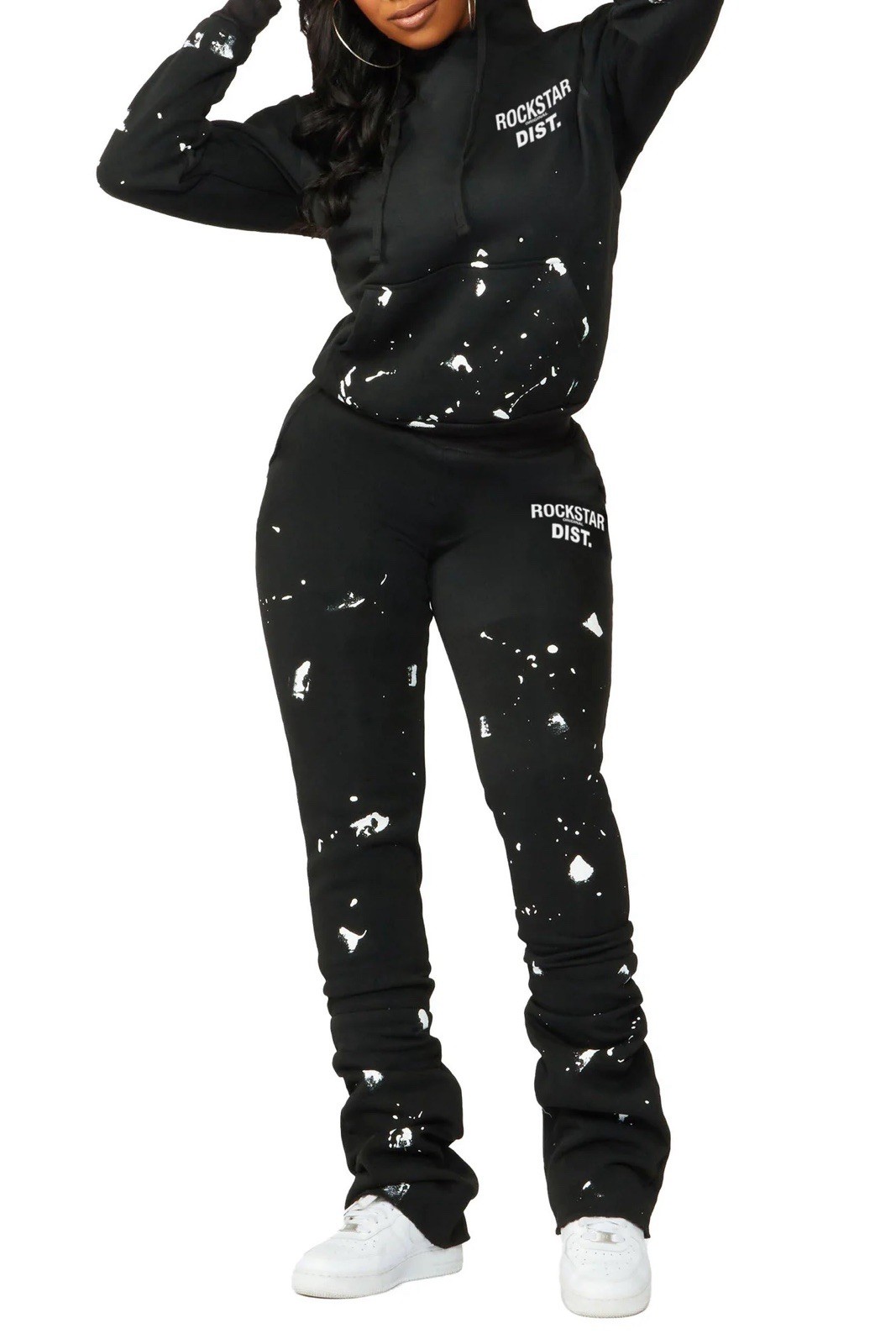 NWT – Rockstar Original Women’s Black/White Splatter Tracksuit Set S