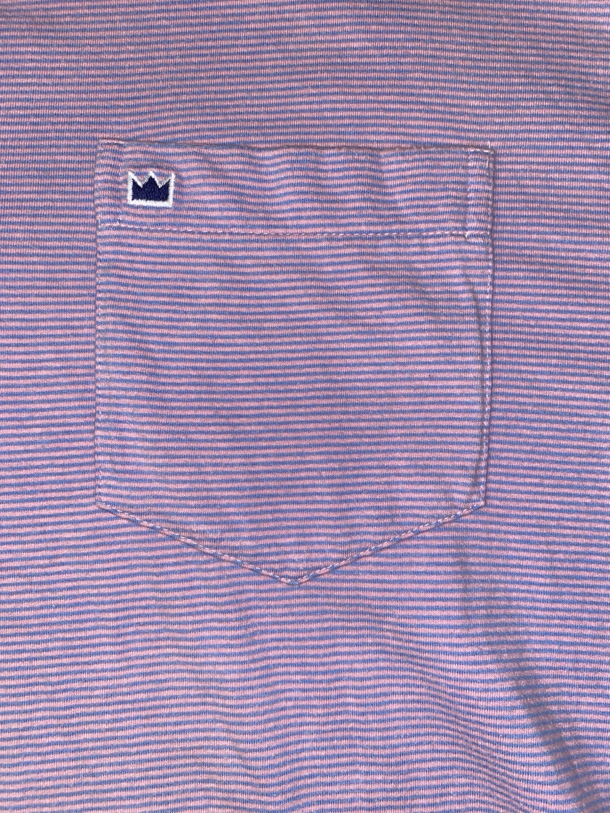 Crown Ivy Striped Beach Polo Size Medium Golf Tennis Summer Shirt Crown Logo