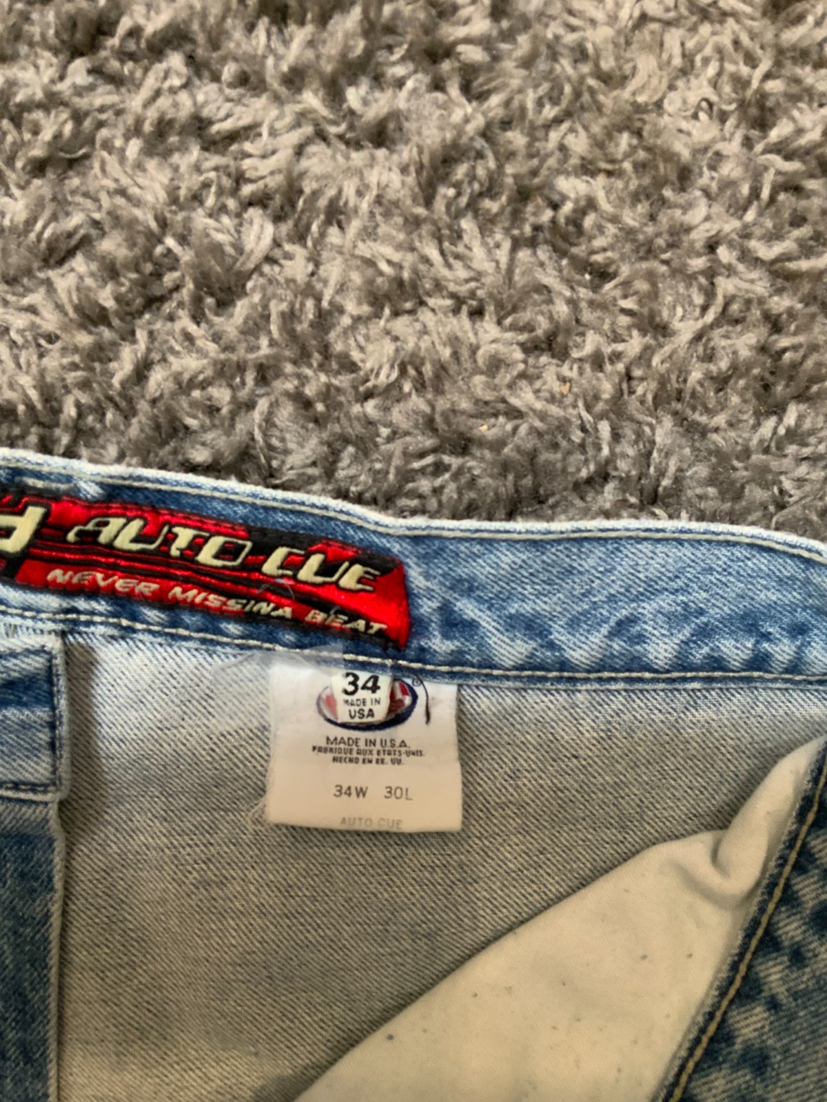 *VINTAGE* JNCO Auto Cue Wide-Leg Jeans Embroidered authentic 90s Raver