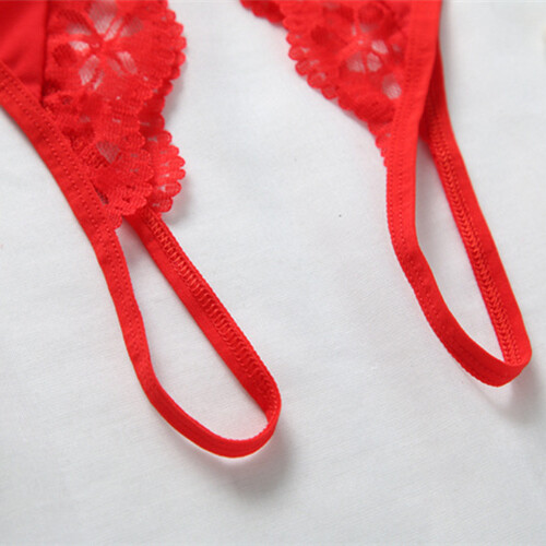Sexy Women’s Crotchles Panties Lingeries Cheeky Sheer Lace Thong Brief Underwear