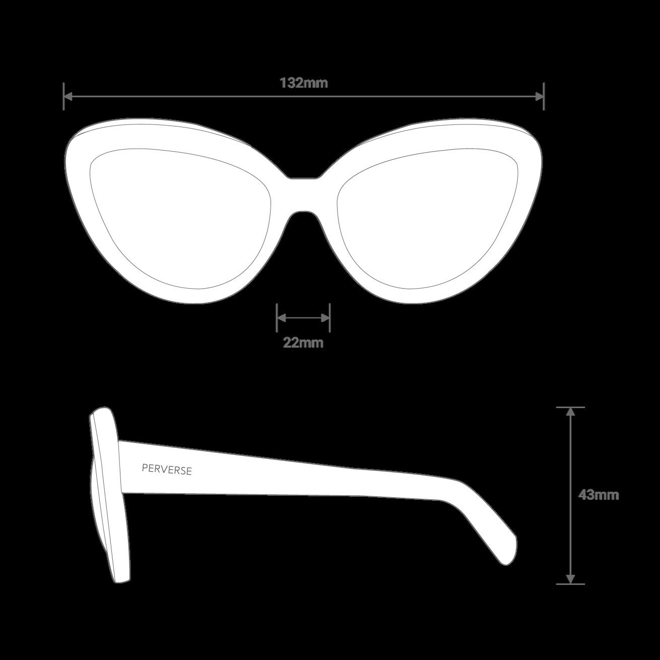Brand New Women’s Stylish Sunglasses by PERVERSE Cute Style Shades UV400