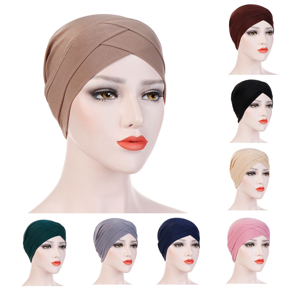 Stretch Muslim Headscarf, Chemo Cap for Hair Loss Women Wrap Turban