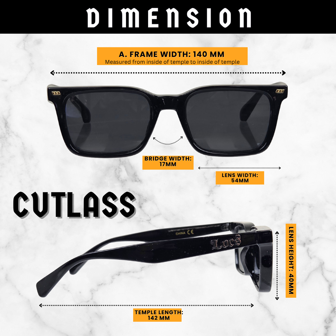 LOCS Super Dark Street Shades Modern Gangster Sunglasses Vintage Square