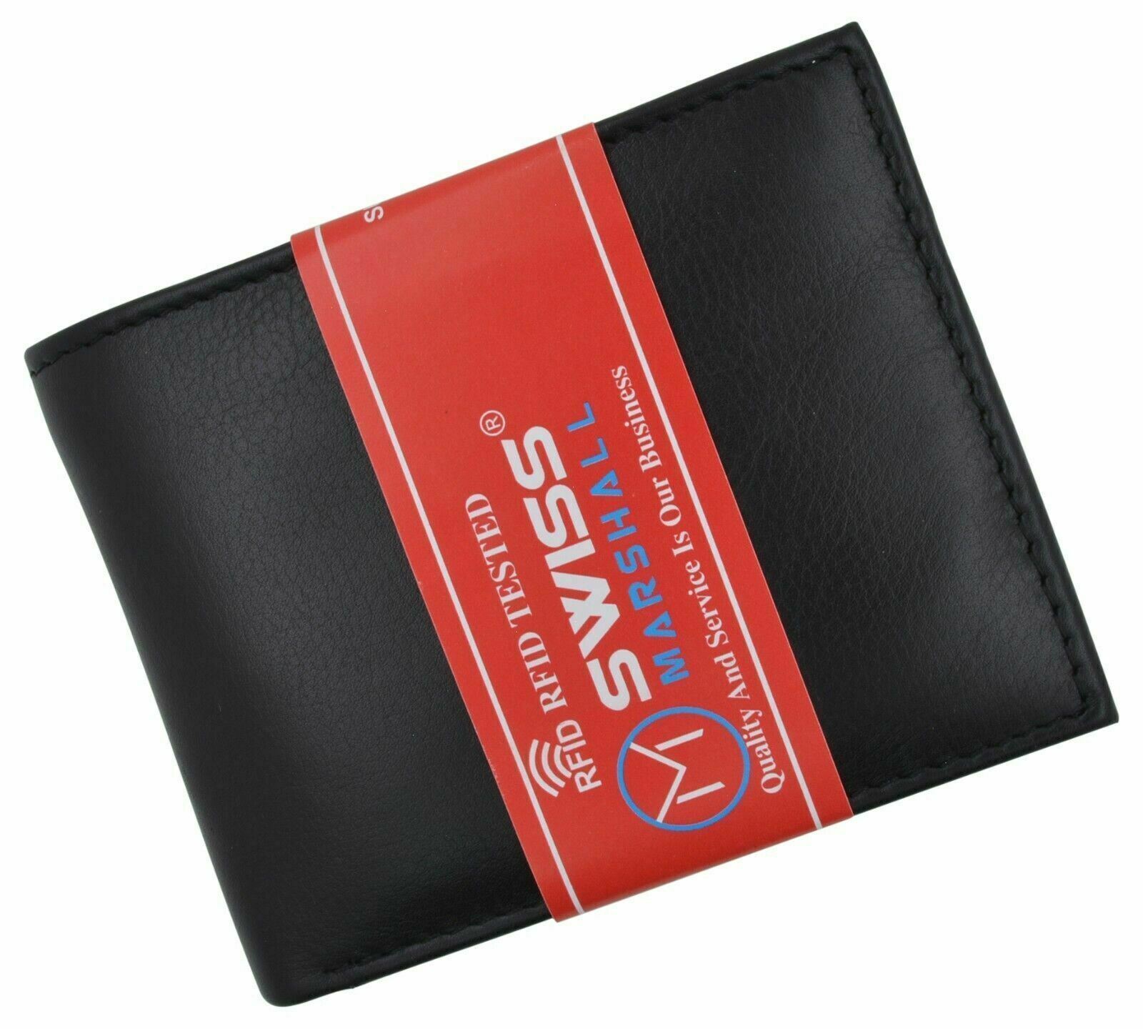 Genuine Leather Minimalist Bifold Wallets For Men RFID Blocking Slim Mens Wallet