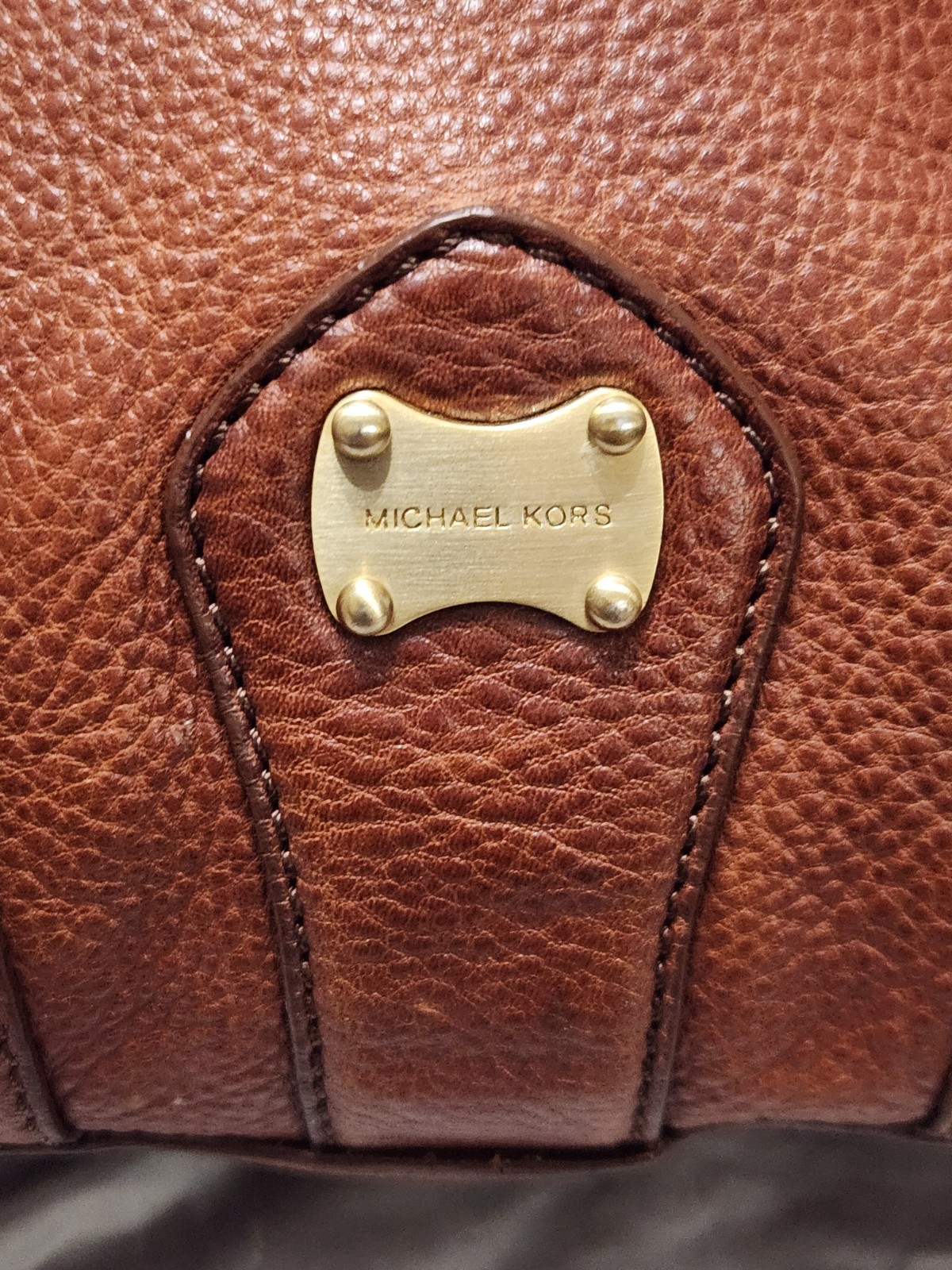 Vintage Michael Kors Astor Lg Leather Tote Bag FLAWED Rugged Work Shoulder Purse