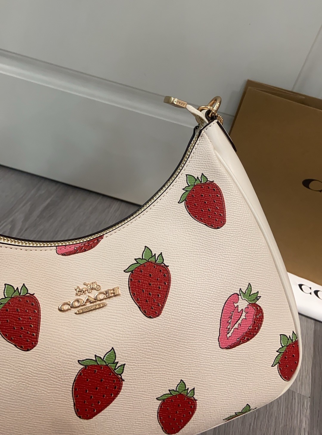 NEW COACH Teri Hobo Bag With Strawberry Print CAL67 outlet FREE SHIPPING