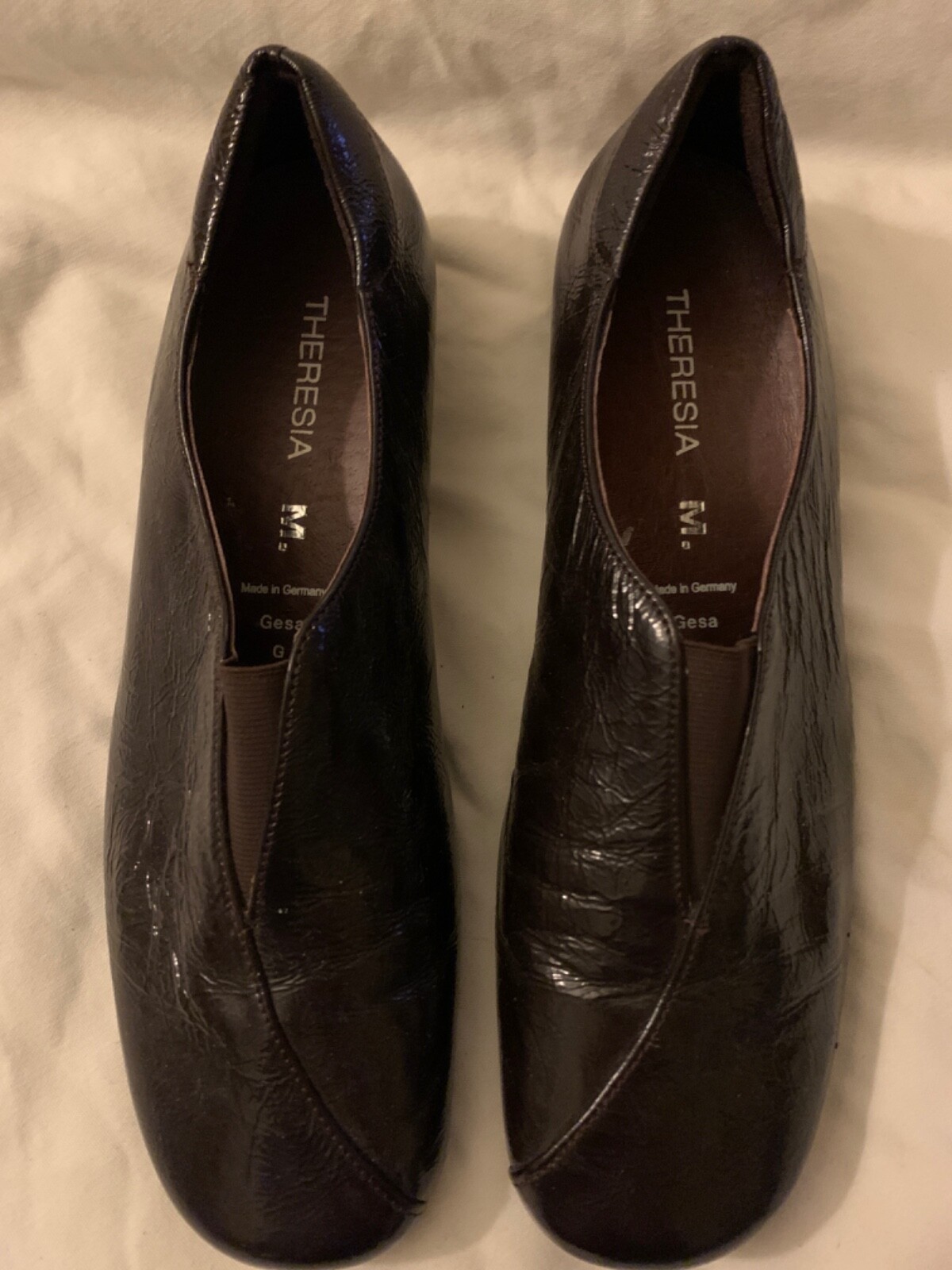 Theresia brown patent leather slip on 6.5 US 9