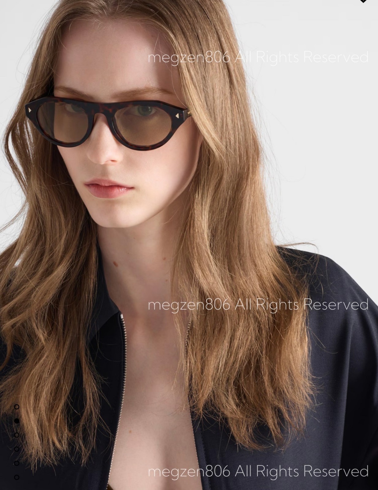Prada SPR B15 Women Sunglasses Tortoiseshell Frame Yellow Lenses Cat Eye w/Case