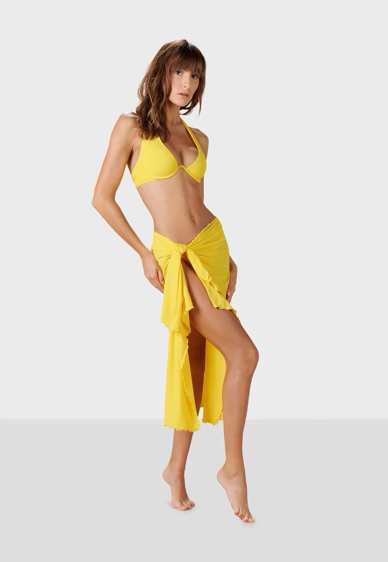 Pain De Sucre Yellow Sarong Pareo Coverup One Size France