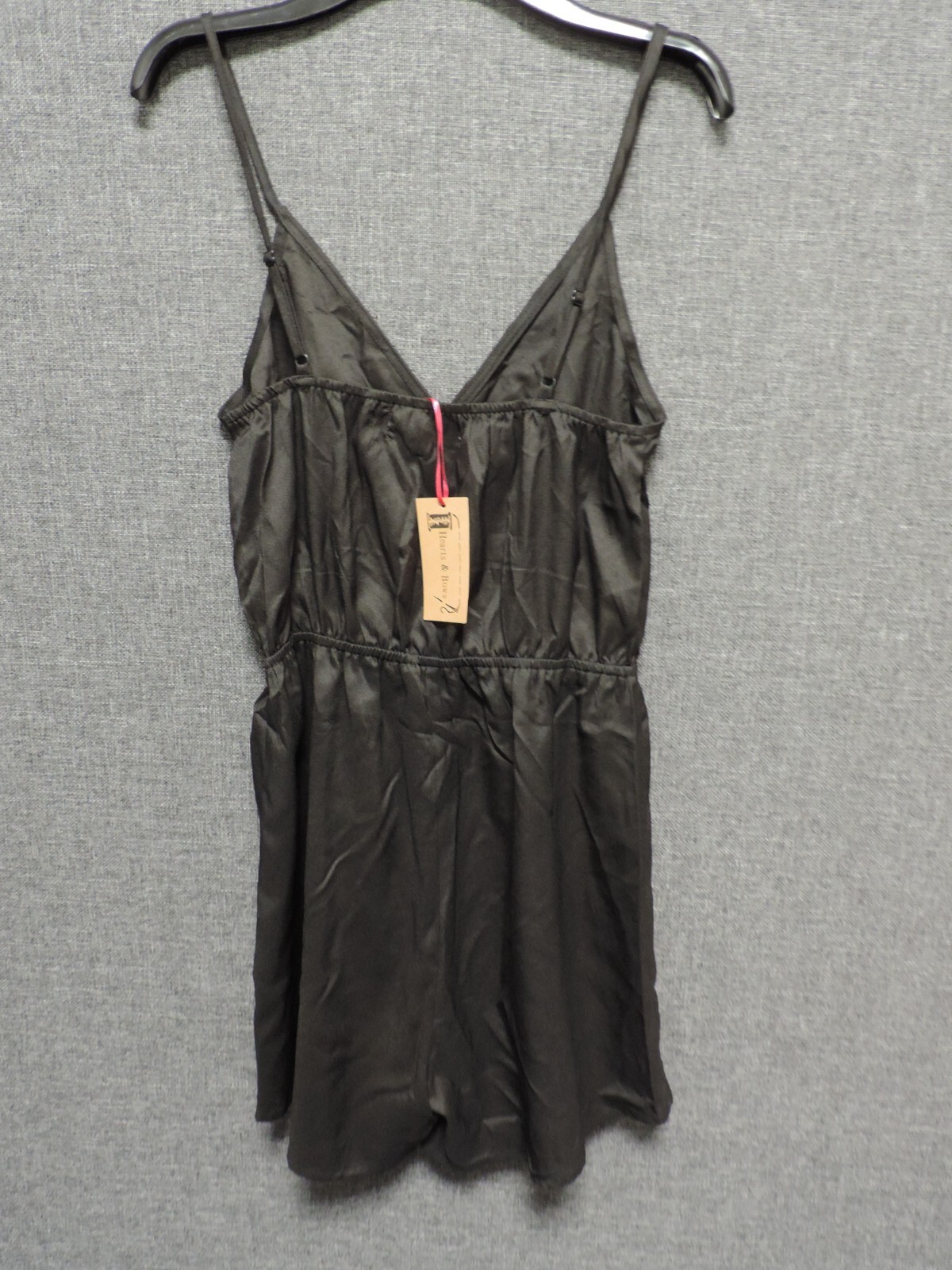 Hearts & Bows Zanzi Camisole Playsuit Black UK 10 RRP £23 LN121 MM 09