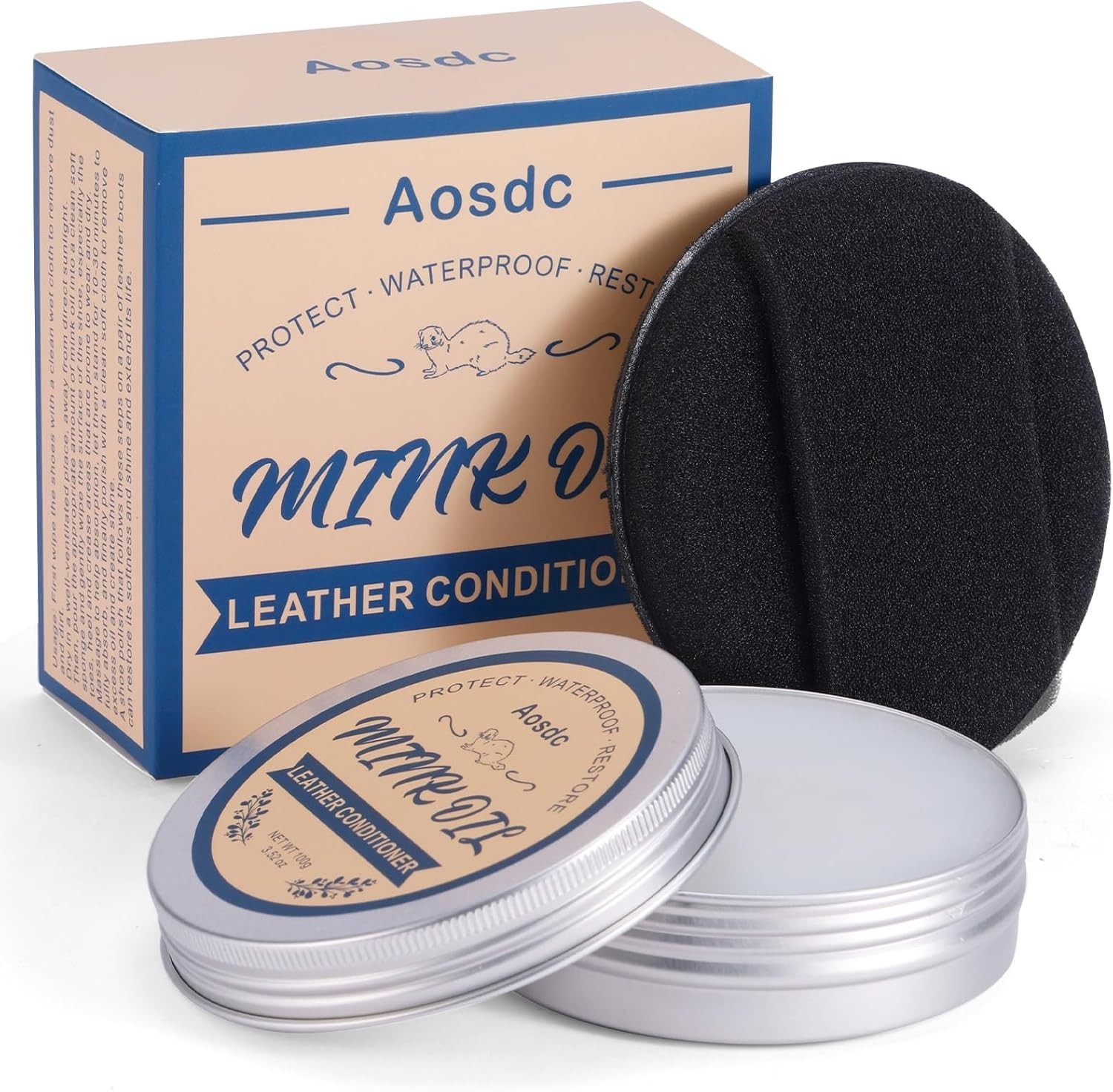 Mink Oil for Leather Boots, Leather Care for Shoes, Jackets, Baseball Gloves