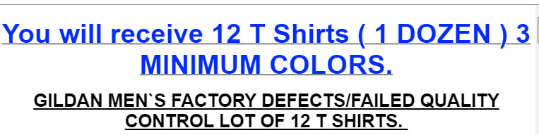 (12 PACK) FACTORY DEFECTS GILDAN Plain T Shirts 3XL Mix Colors WORK T Shirts