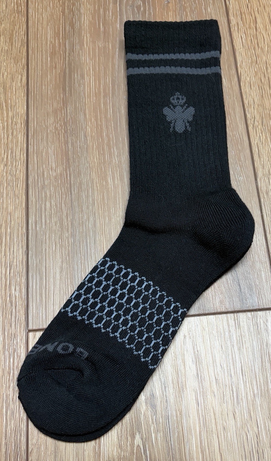 New 5 Pairs Bombas Socks Calf Crew Honeycomb Arch Support Black Unisex Size M