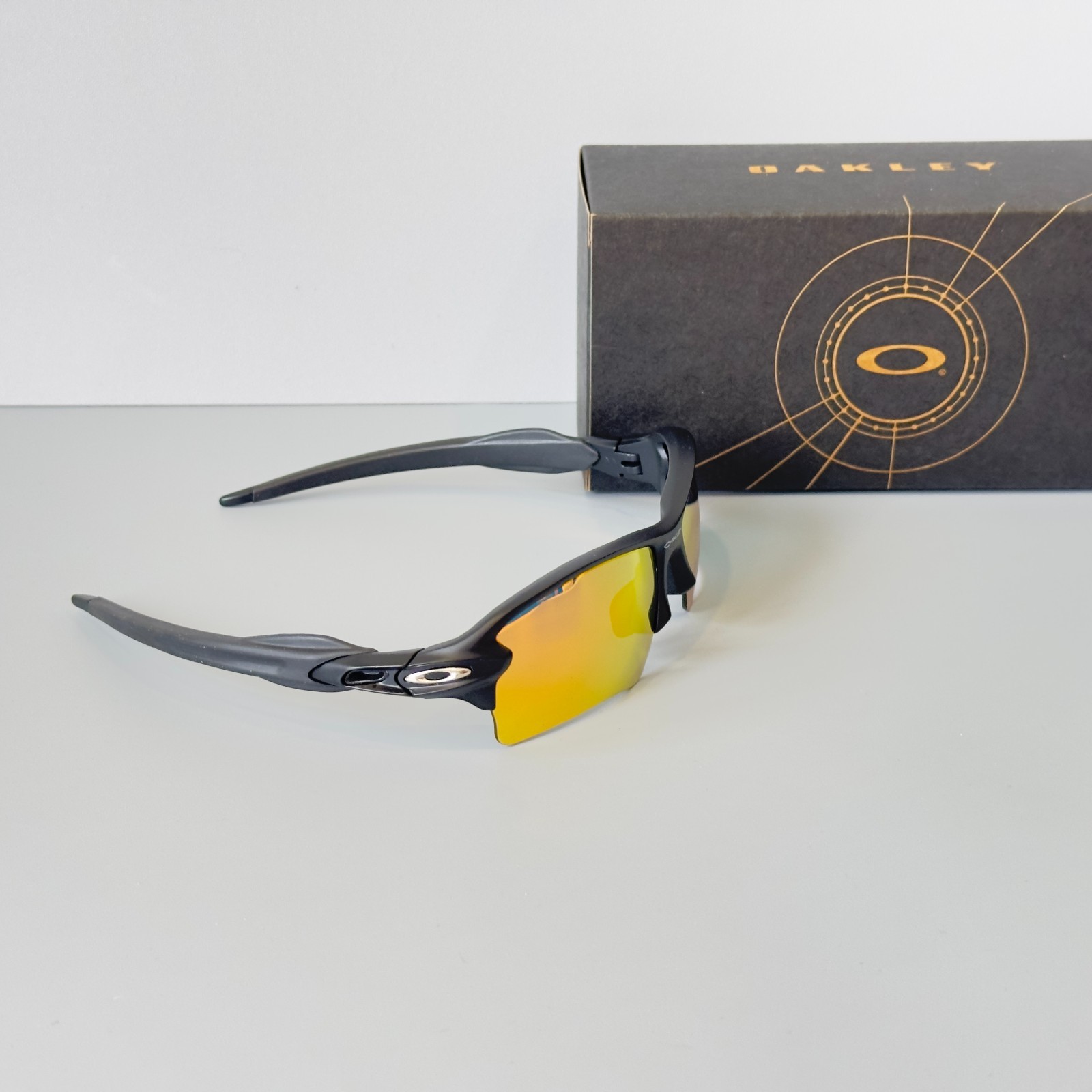 Oakley Flak 2.0 XL OO9271 Sunglasses Black Frame Polarized Red Lens Mens