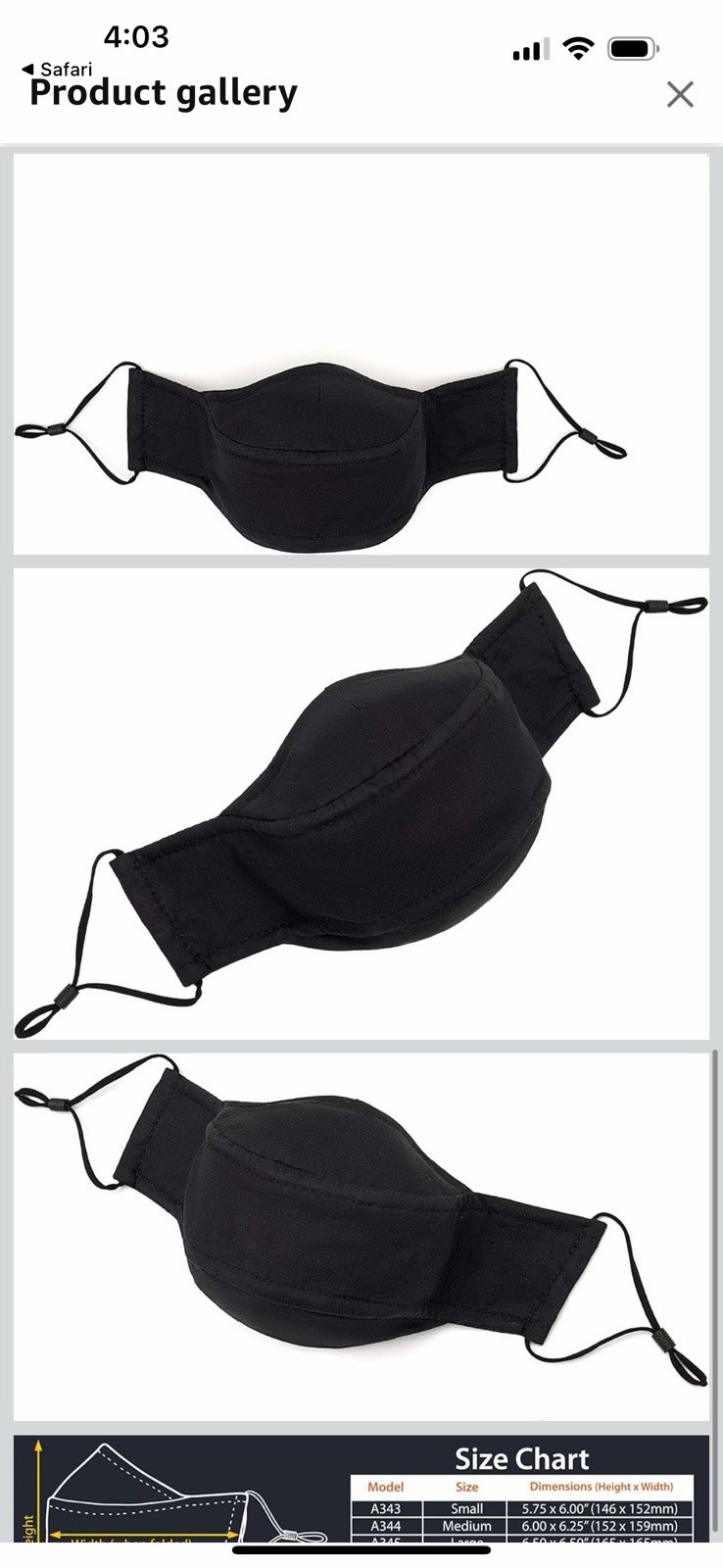 Black Protec Singer’s Masks S, M, L NEW Lot Of 53!
