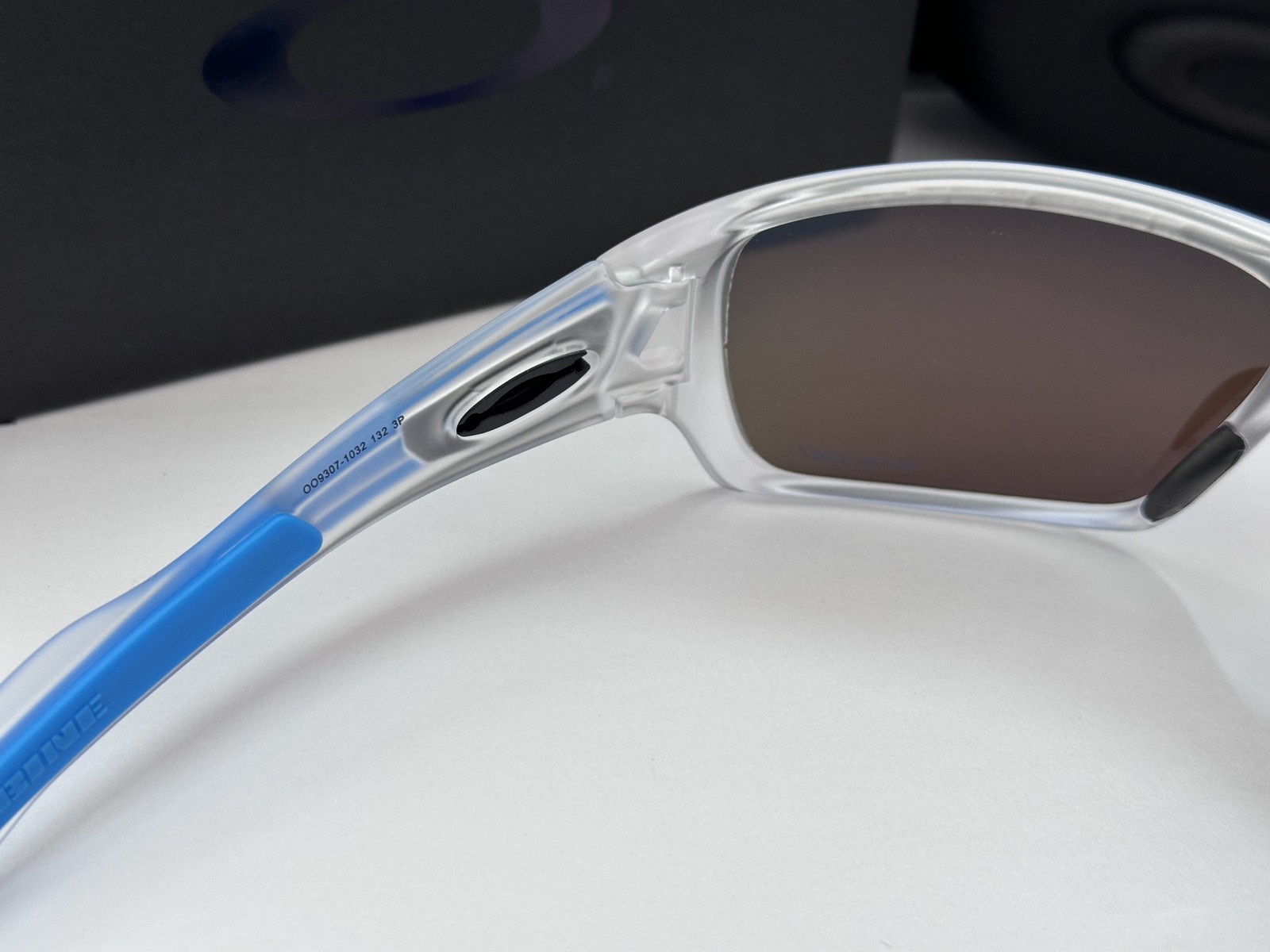 OAKLEY Turbine Rotor Sunglasses Clear Frames/Blue Prizm Lenses NEW
