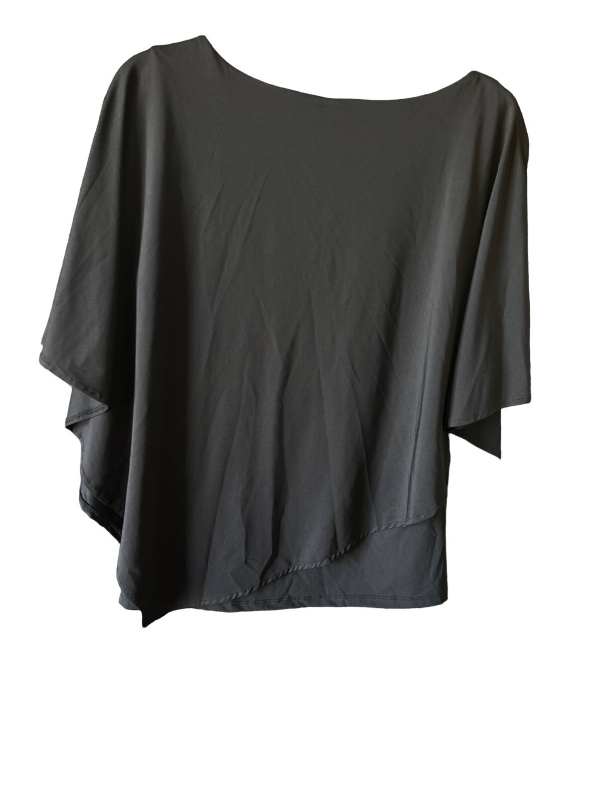 NWT Adrianna Papell Black Embellished V-Neck Top Womens Size S Polyester/Spandex