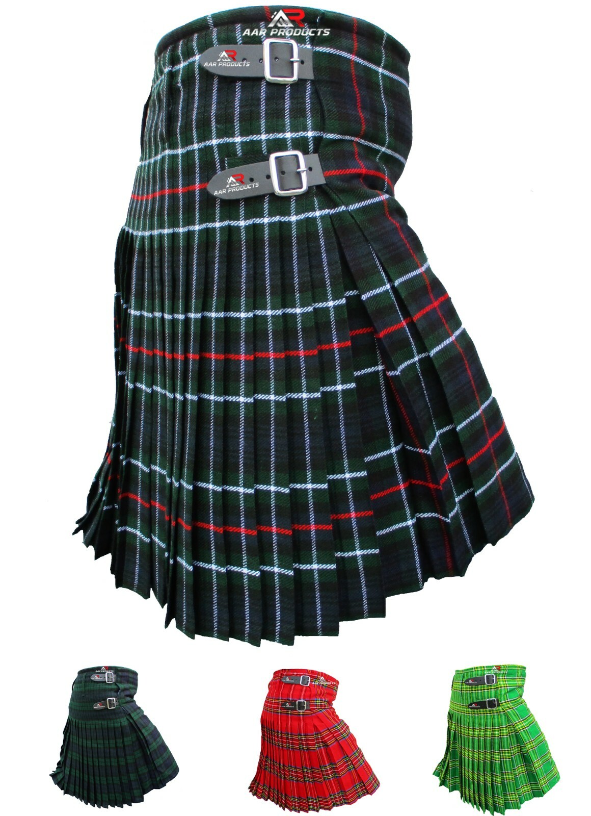 Mens Kilt Scottish Tartan Kilts Highland Casual Wear 4 Acrylic Tartans AAR