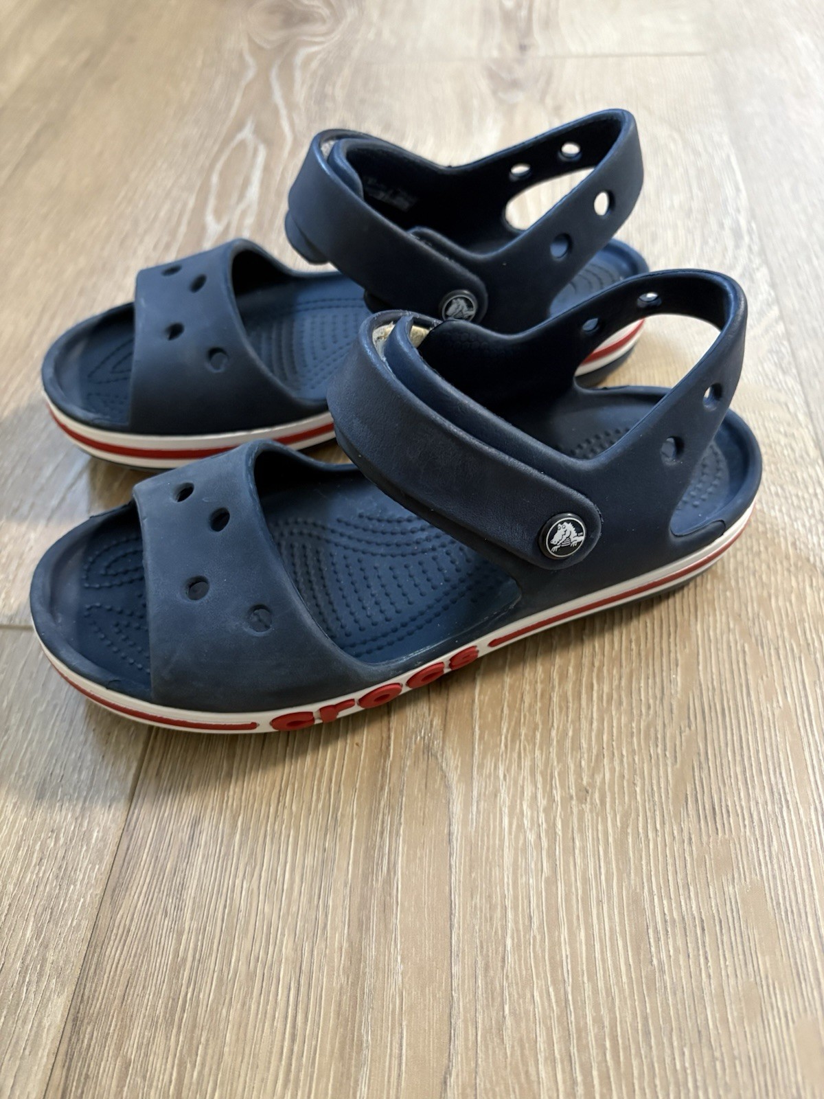 Kids Croc Bayaband Sandals Navy/ Pepper | Size J 1