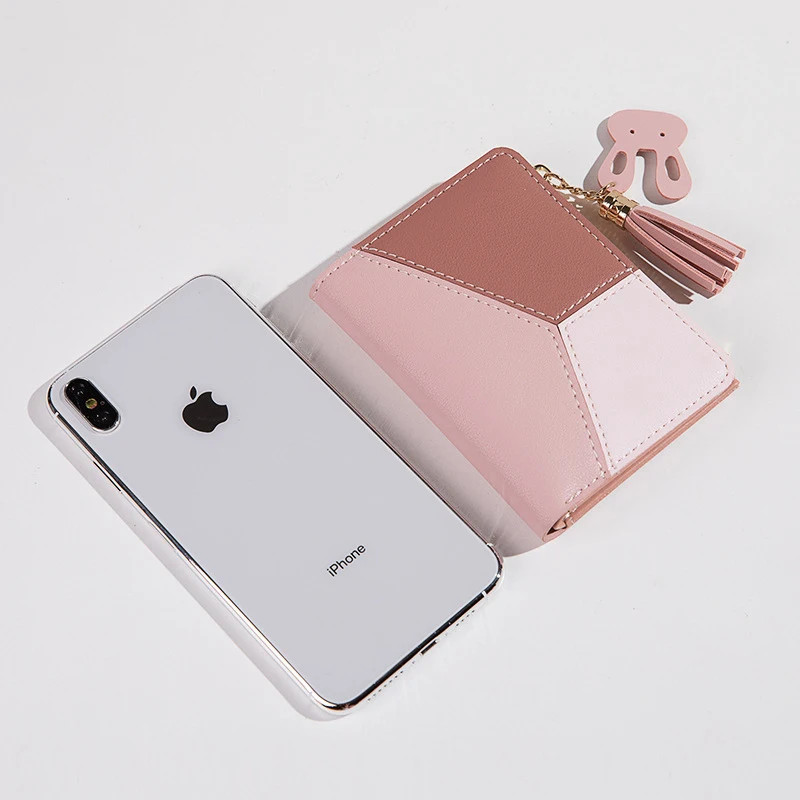 Women PU Leather Wallet Foldable Card Holder Coin Purse Lady Clutch Wallet