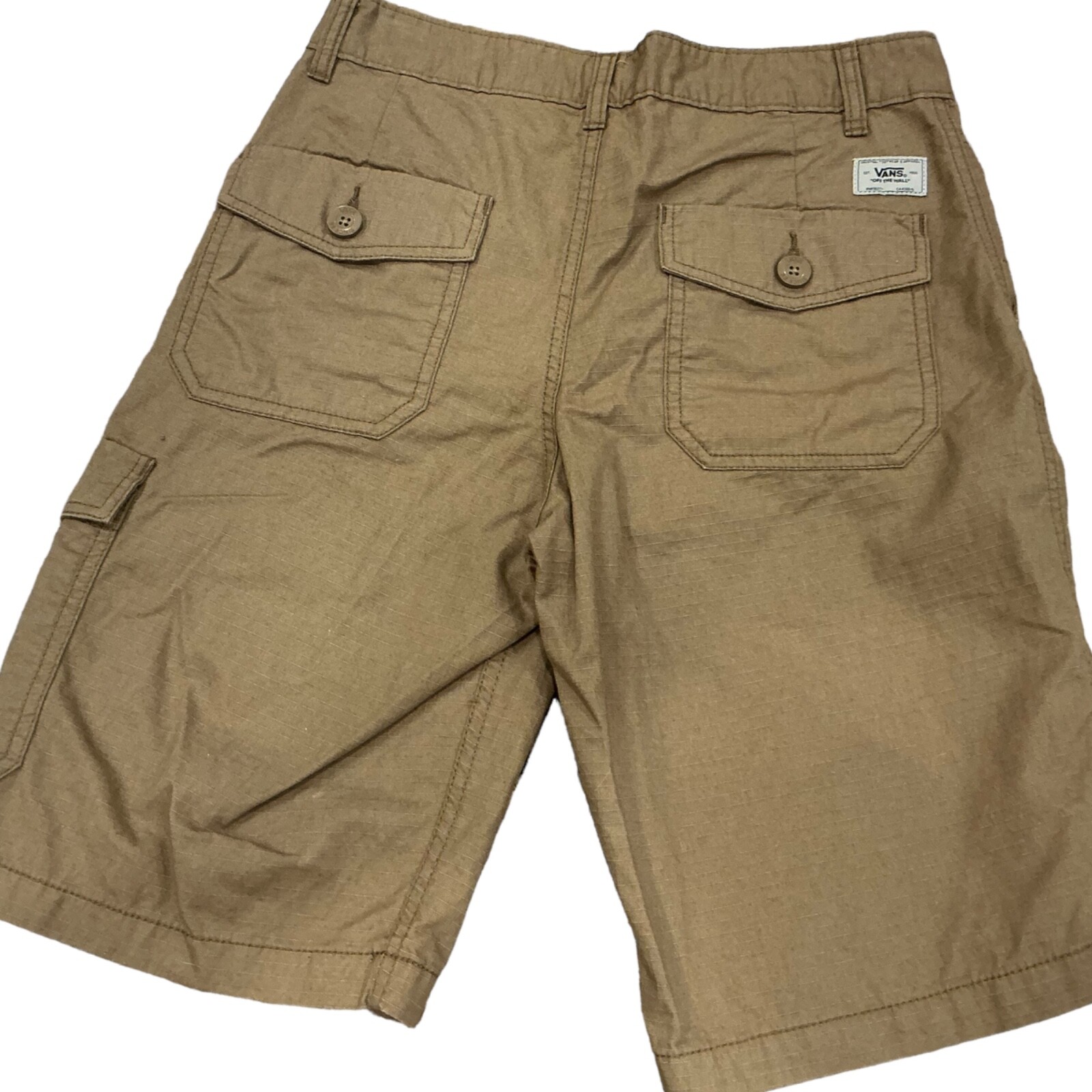 New 28×11 Vans GOODSMAN CARGO SHORTS Casual Cotton Pant KHAKI BROWN $48 Mens