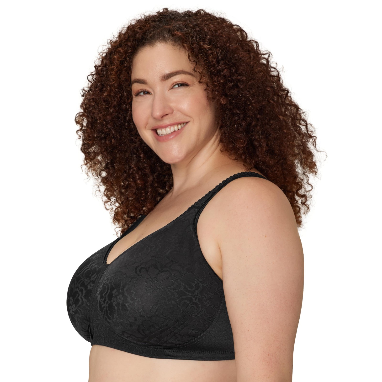 PLAYTEX Women’s 18-Hour Ultimate Lift Wireless Full Coverage Bra Black 36C