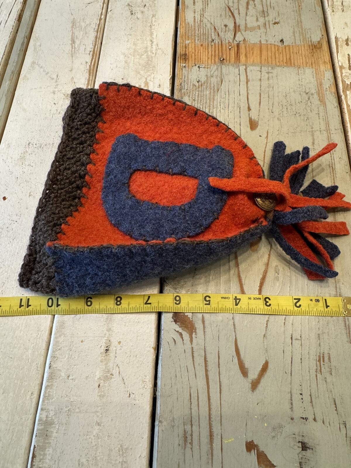 Just a cool kids beanie boggin winter hat block letter “D” handcrafted
