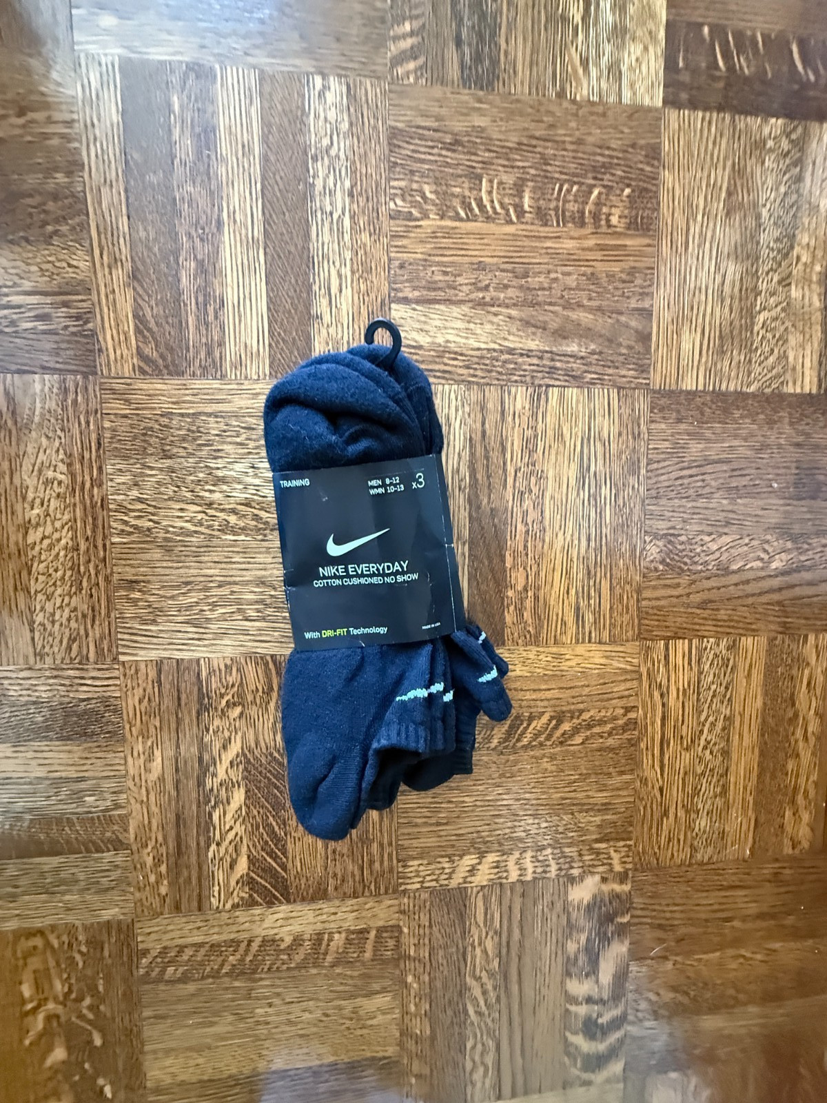 Nike Everyday Cotton Cushioned No Show Large Black Socks – New w/Tags