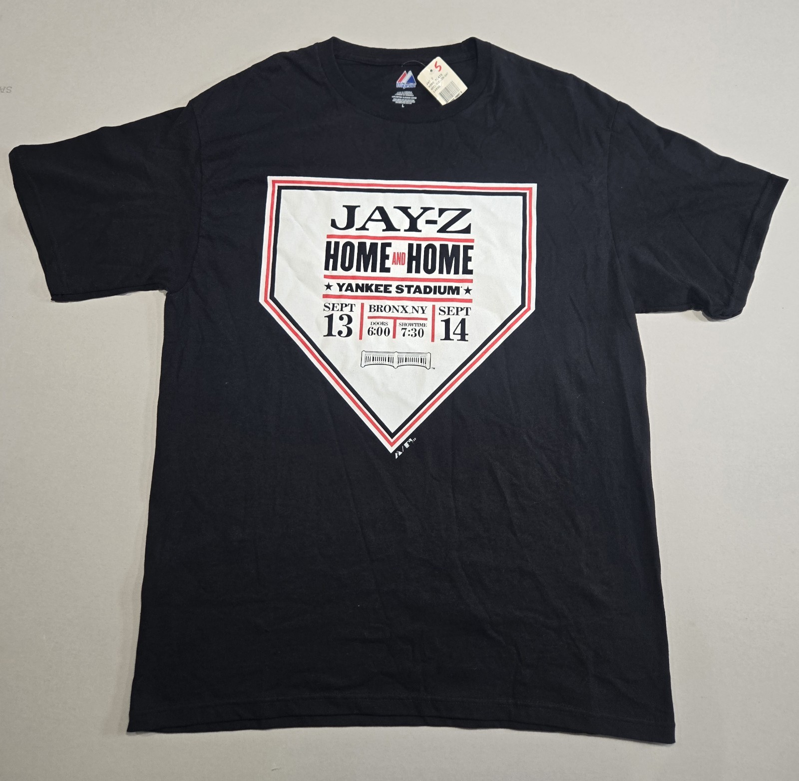 Jay-Z Home and Home Yankee Stadium Concert Shirt 2010 Large Majestic New w/ Tag