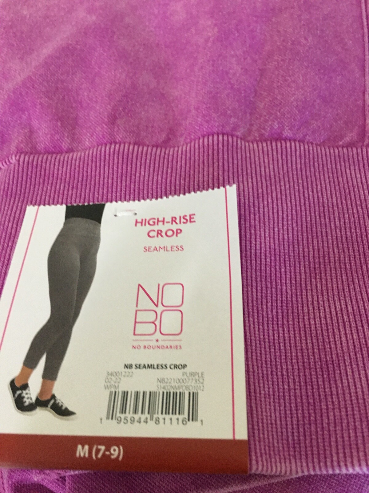 New No Boundaries High Rise Seamless Crop Leggings Women Junior Purple Many size