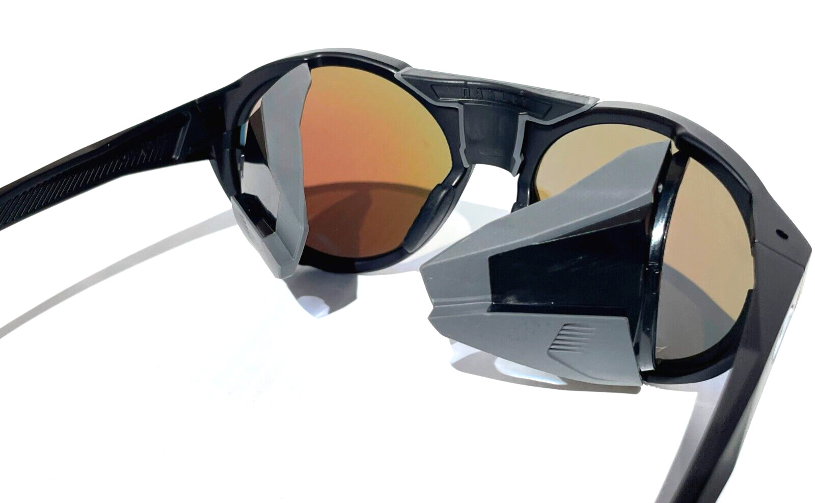 Oakley CLIFDEN Matte Black Round POLARIZED Galaxy Blue Mirror Sunglass 9440