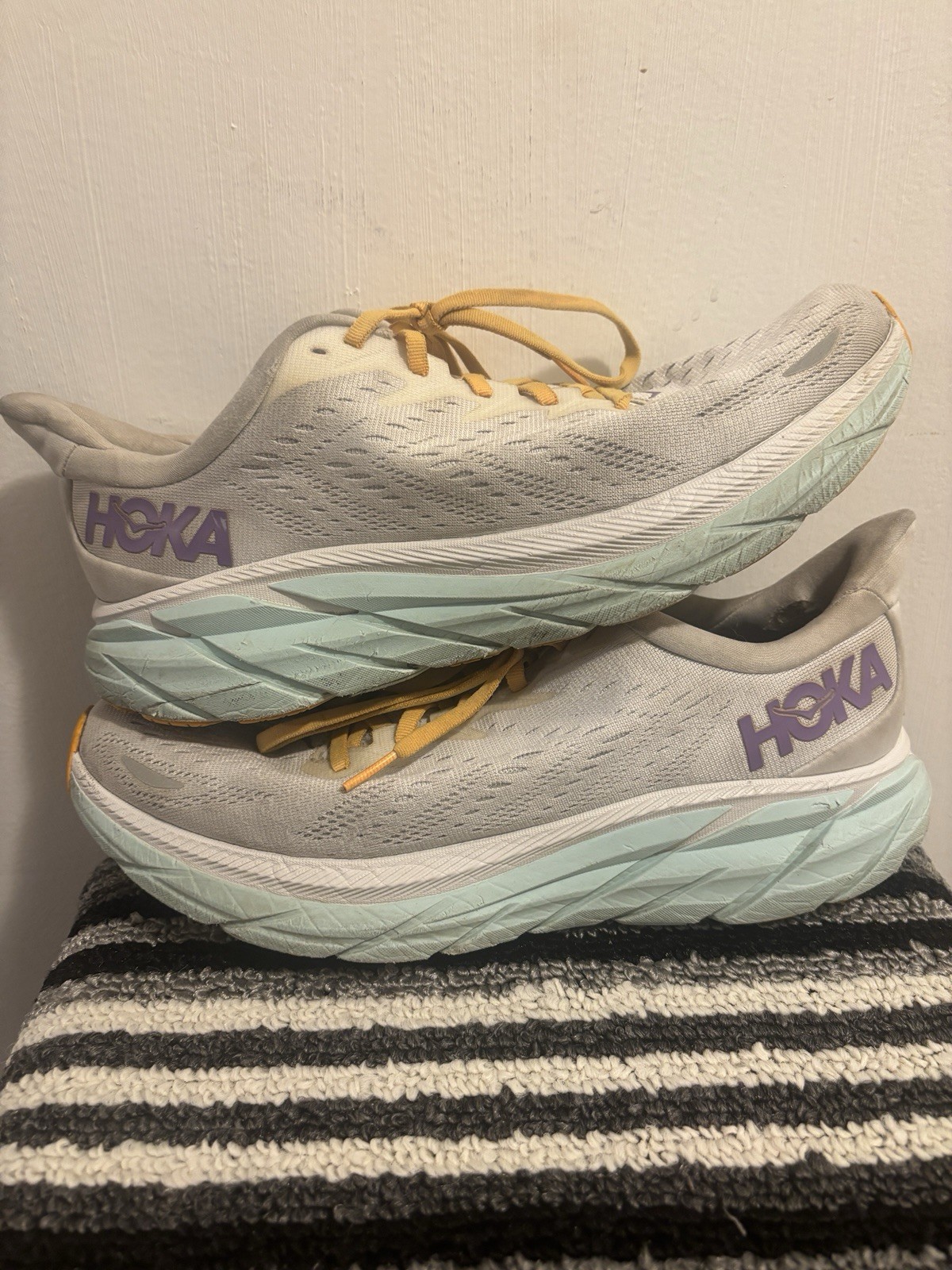 Size 11B – Hoka One One HOKA Clifton 8 Blanc De Blanc W 1119394 BDBW FE1221J