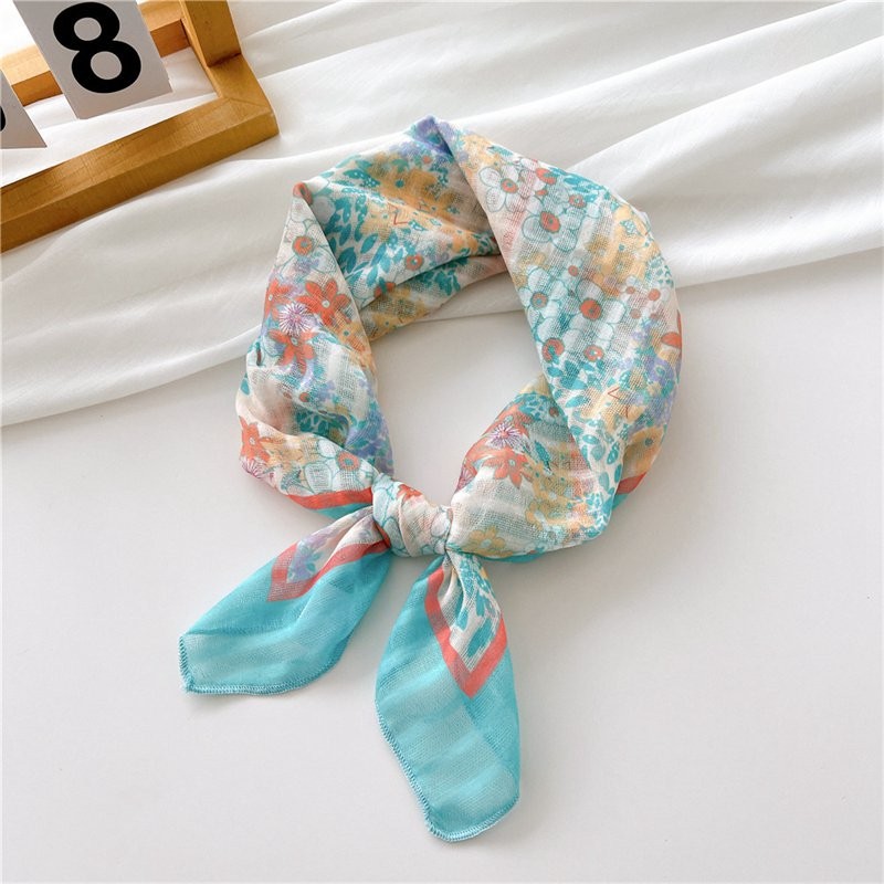 Scarf Hair Band All-Match Silk Scarf 55 Cotton Autumn Women’s Korean-Style