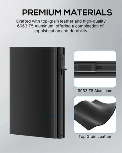 Mens Wallet Card Holder Slim Minimalist Wallet for Men Pop Up RFID Blocking