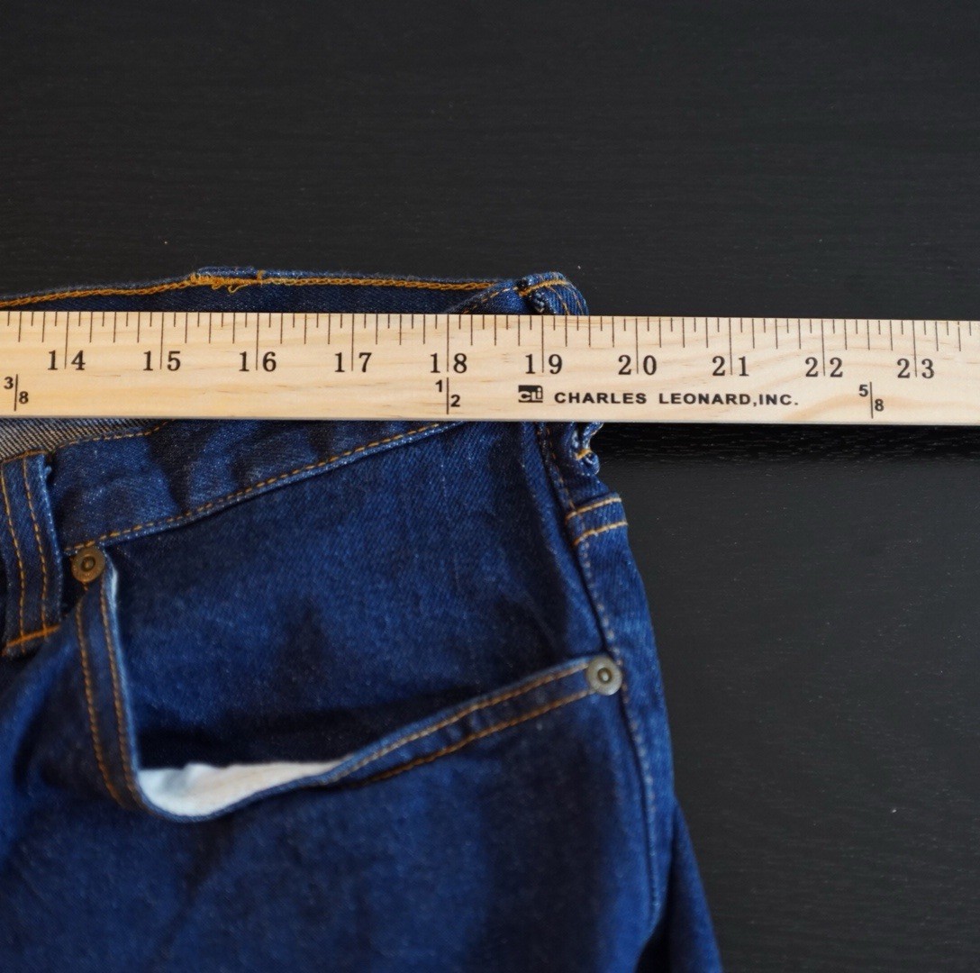 Diamond Gusset Denim Blue Jeans Men’s 40 X 30 (28”) Made in USA