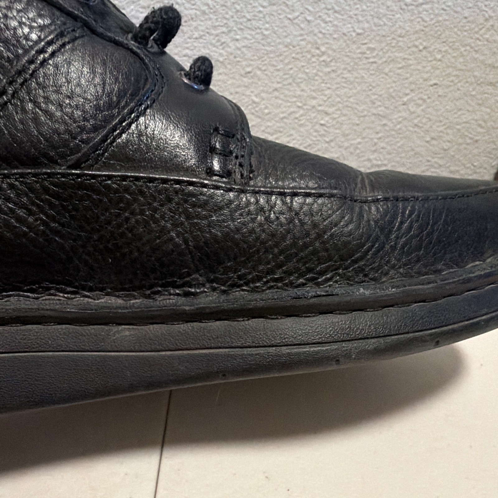 Clarks Men’s Black Leather Lace-Up Oxford Shoes Round Toe US 11 M