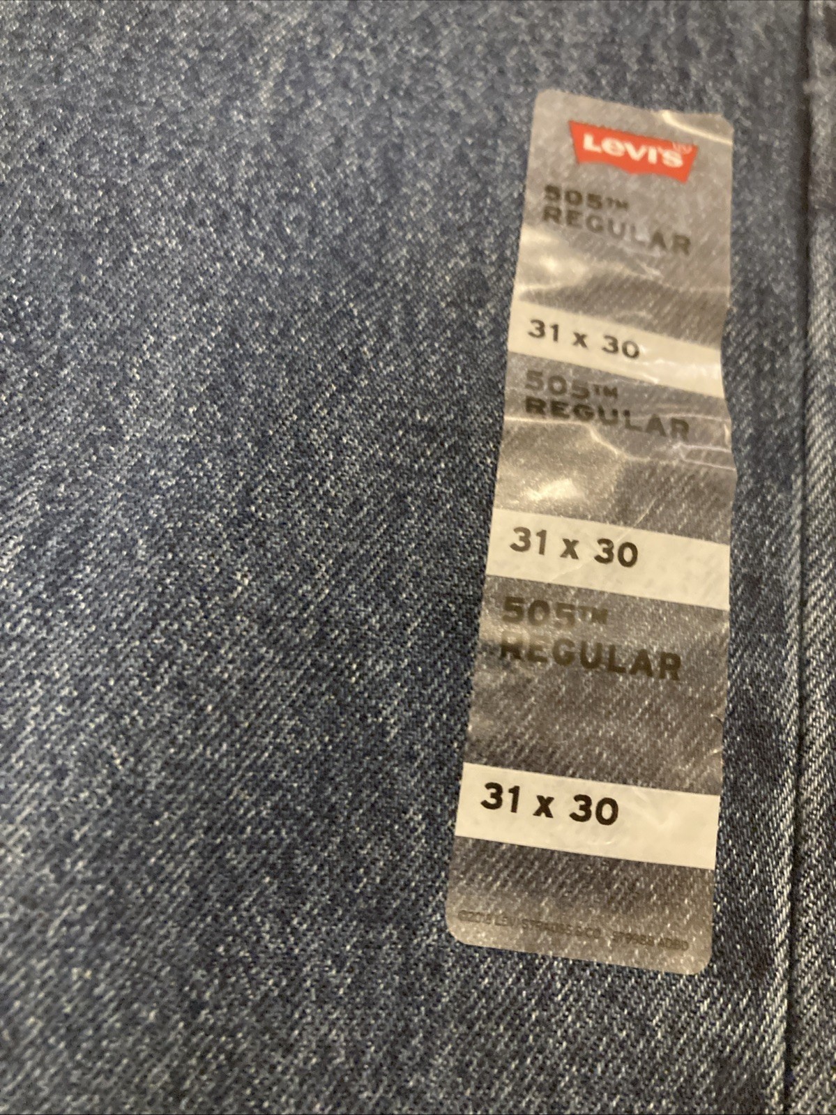 Mens SIZE 31W 30L Levi’s 505 Dark Stonewash Regular Fit Straight Leg 100% Jeans