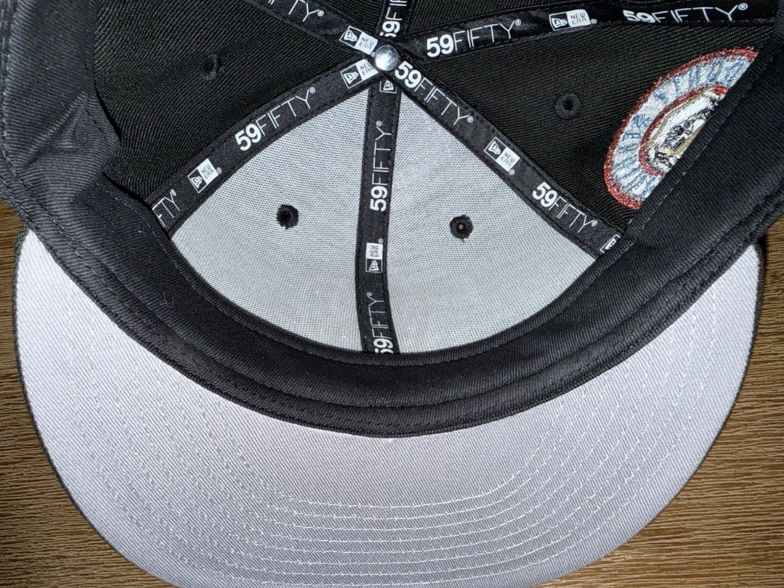 New Era 59FIFTY Fitted Baseball Cap Flat Bill Black/Gray Size 7 1/8 Brewers