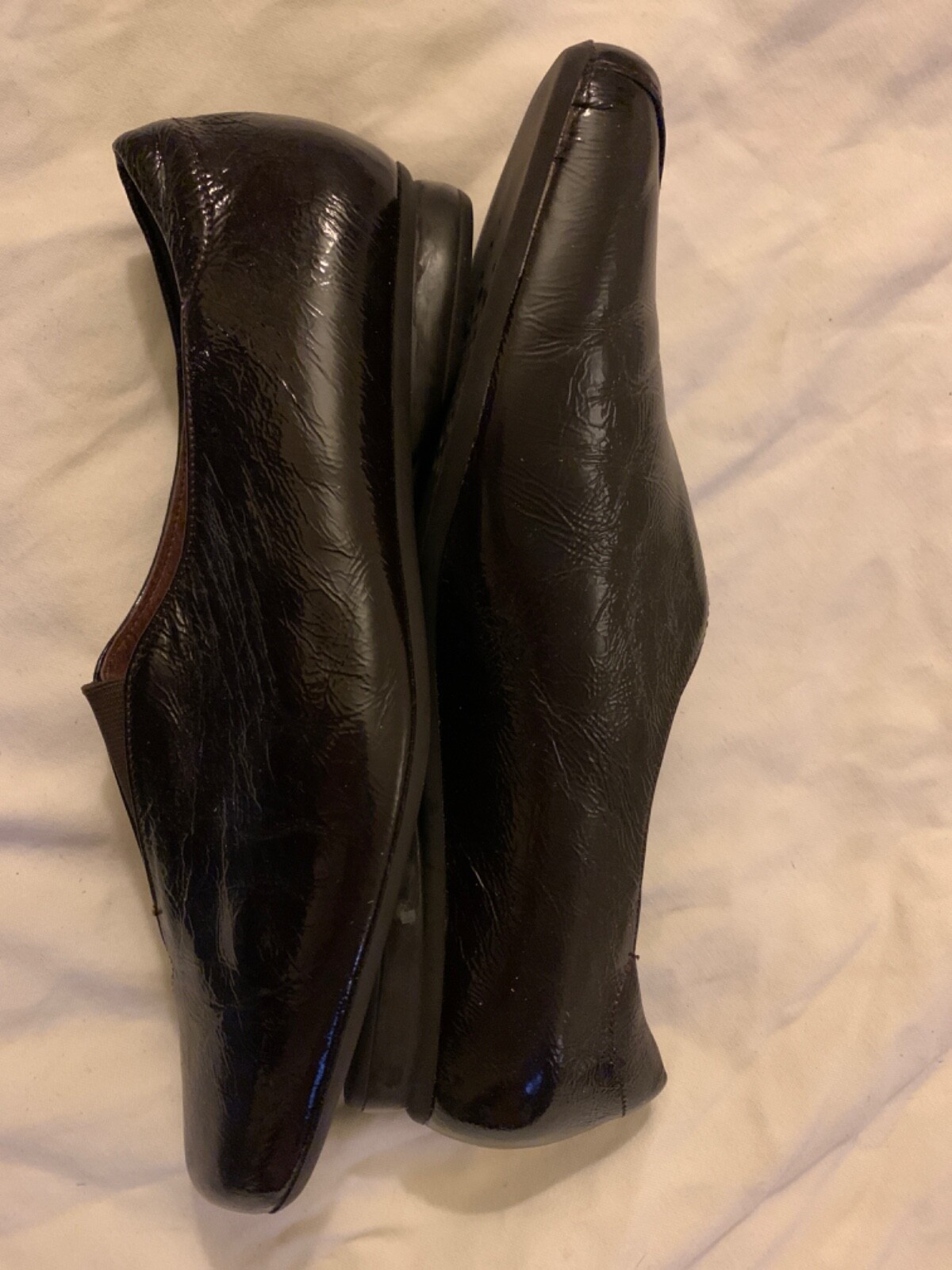 Theresia brown patent leather slip on 6.5 US 9