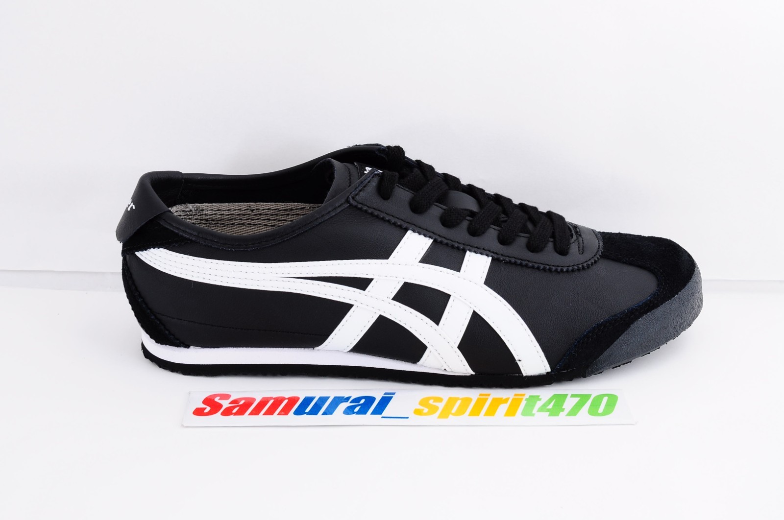 Onitsuka Tiger Genuine MEXICO 66 1183C102 BLACK /WHITE US Buyer No Import duties