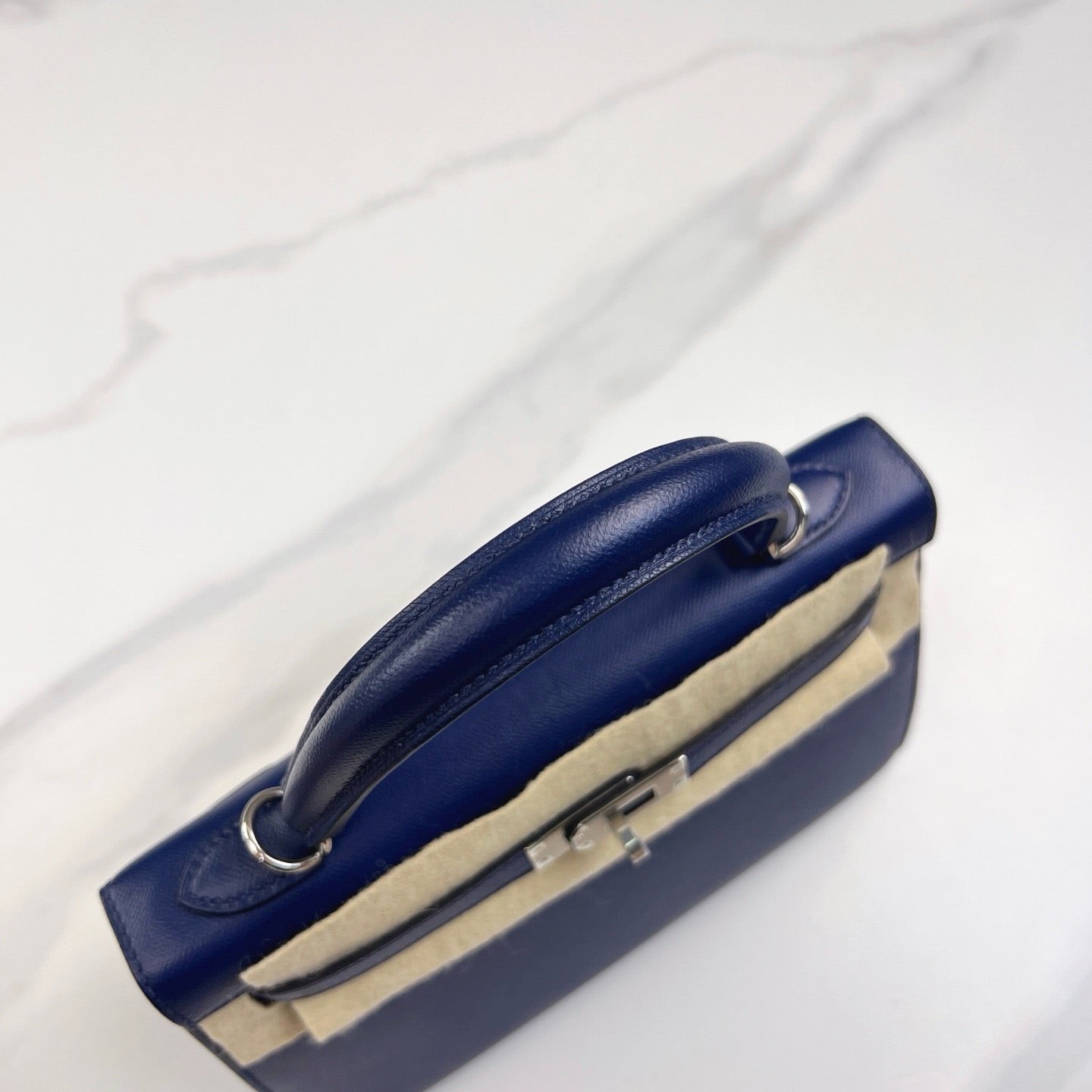 Hermes Kelly 25 73 Bleu Saphir Madame (mk103190)