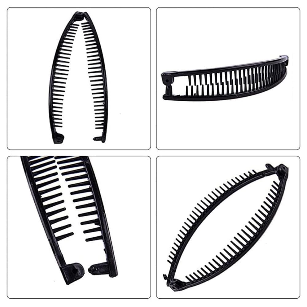 2PCS Large Curvy Hair Claw Banana Clip Vintage Simple Hair Claw Hair Accessories