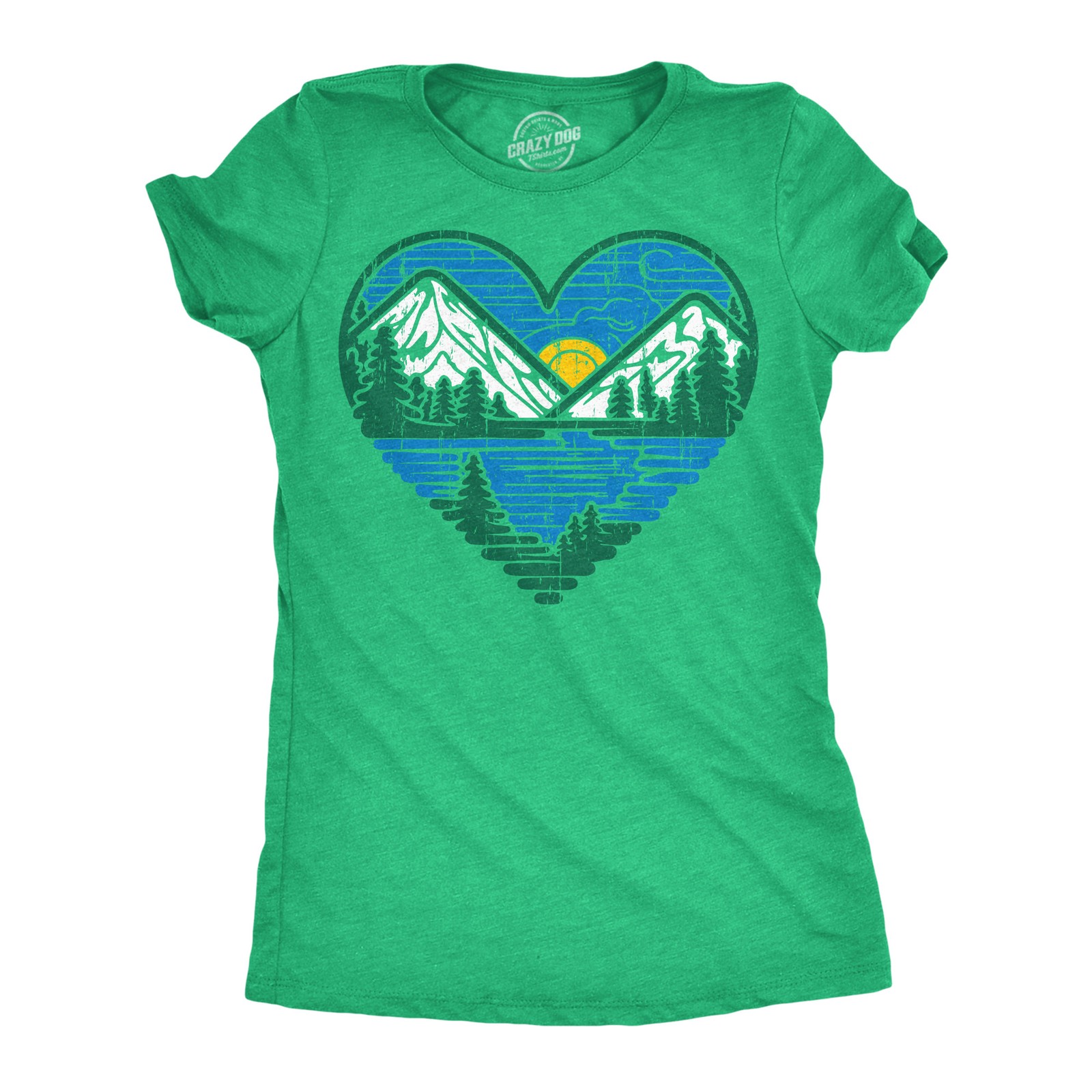 Womens Funny T Shirts Nature Heart Sarcastic Wilderness Graphic Novelty Tee For