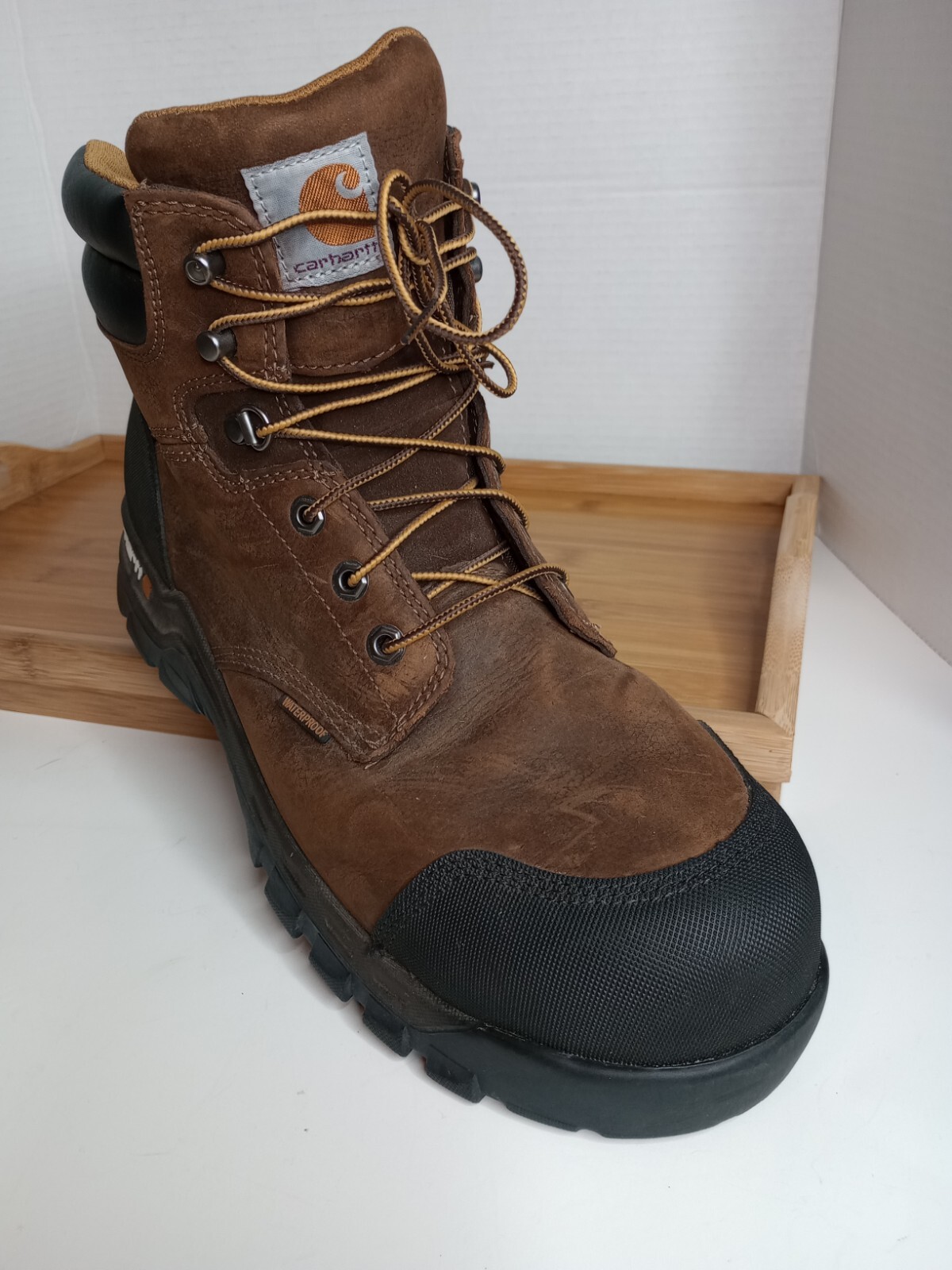 Carhartt Men’s US 13M 6″ Rugged Flex WP Comp Toe Work Boot Dk Brown CMF6380