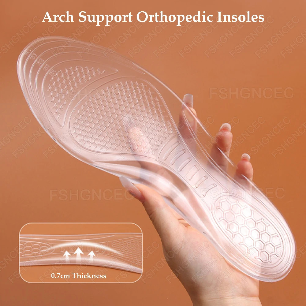Silicone Orthopedic Insoles for Flat Feet Arch Support Inserts Shoes Pads for Ma