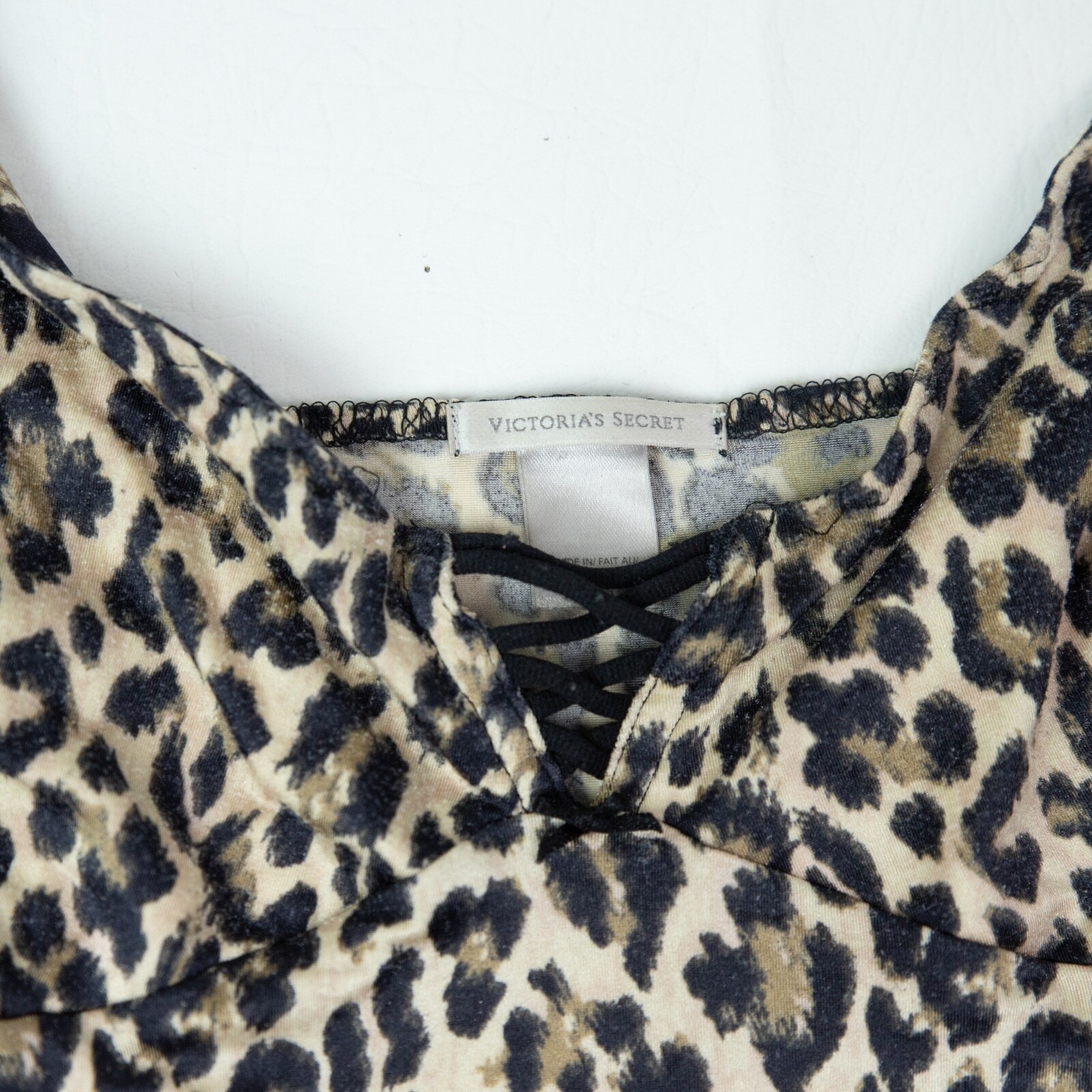 Victoria’s Secret Vintage Y2K Sheer Leopard Print Slip Dress Size L Brown