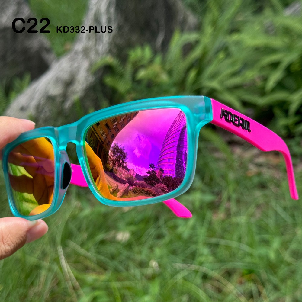 KDEAM Unisex Oversize Polarized Square Sunglasses Outdoor Driving Sport Glasses