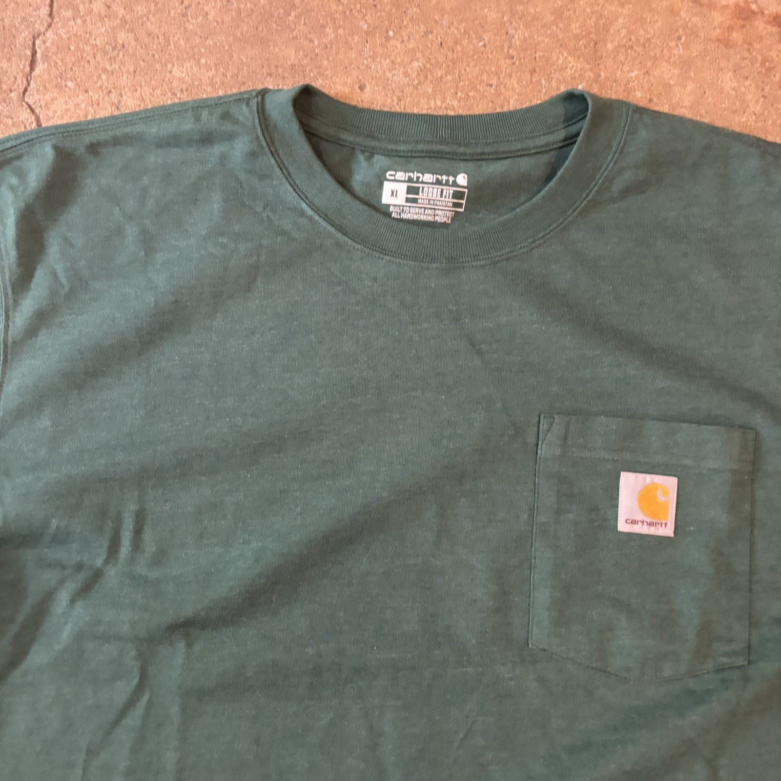 3 Pack of Carhartt Men’s XL Loose Fit Pocket Logo Crew Neck Short Sleeve T-Shirt