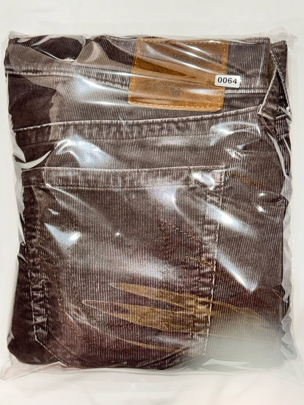 True Religion Geno Straight Corduroy Pants Mens 38×33 Maroon Distressed Y2K